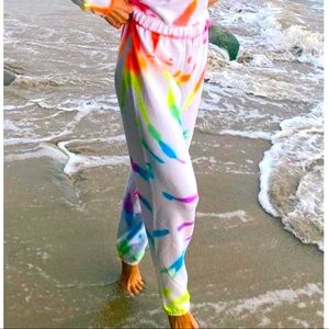 Neon Fluro Tie Dye Sweatpants Joggers